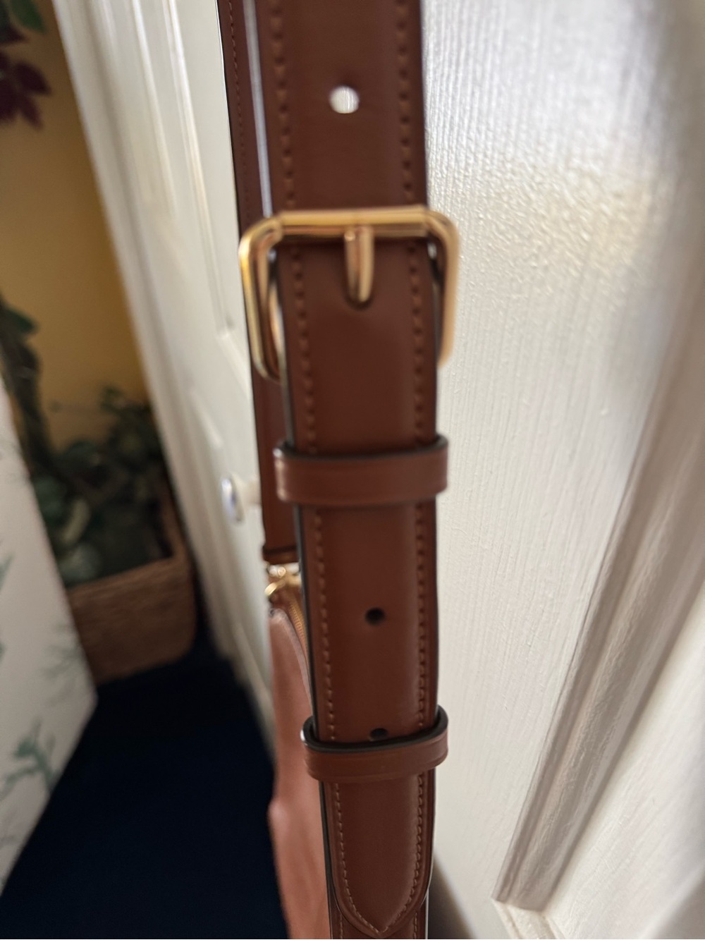 Coach Brown Leather Crossbody Bag with Gold Hardware Gently Used - Picture 3 of 7